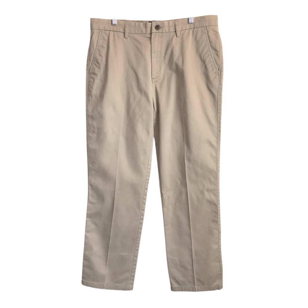 🔴 4/$15 St. John’s Bay Men’s 38 Iron-Free Khaki Tan Pants Slacks size 38x32 EUC